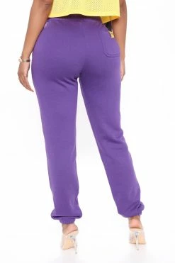 Fashion Nova NBA On The Rebound Lakers Sweatpants - Purple
