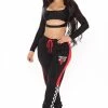 Fashion Nova Sweatpants & Joggers NBA Offensive Fouls Bulls Sweatpants - Black