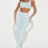 Fashion Nova Loungewear Sets Just Like Heaven Legging Set - Light Blue