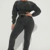 Fashion Nova Loungewear Pant Sets Need A Break Jogger Set - Black