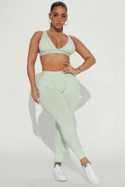 Fashion Nova New Level Legging Set - Mint