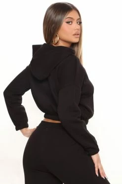 Fashion Nova Get Ready Jogger Set - Black Loungewear Sets