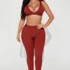 Fashion Nova New Level Legging Set - Rust
