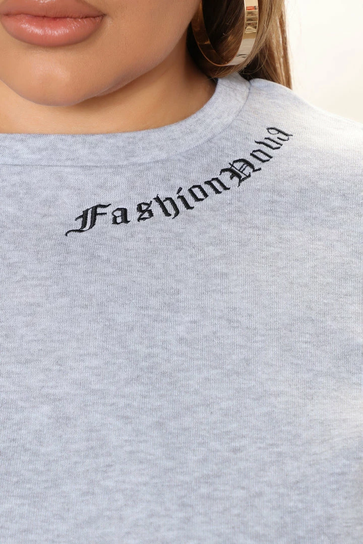 New Location Fashion Nova Jogger Set - Heather Grey Loungewear Sets