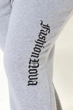 New Location Fashion Nova Jogger Set - Heather Grey Loungewear Sets