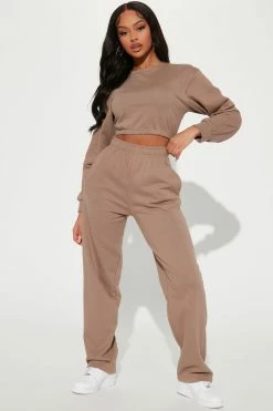 Fashion Nova My Day Off Lounge Set - Mocha