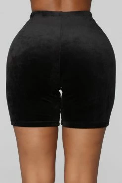Fashion Nova Such A Softie Velour Set - Black Loungewear Short Sets