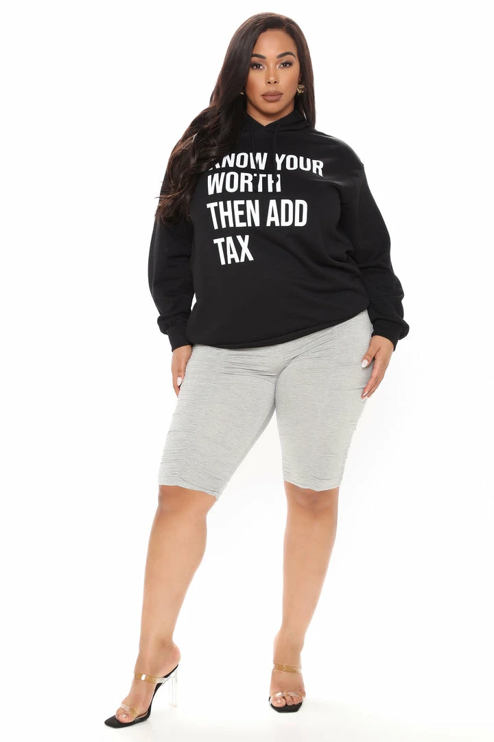 Fashion Nova Can't Afford Me Oversized Hoodie- Black Hoodies & Sweatshirts