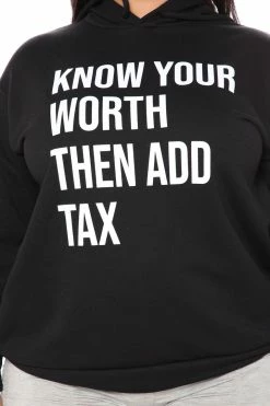 Fashion Nova Can't Afford Me Oversized Hoodie- Black Hoodies & Sweatshirts