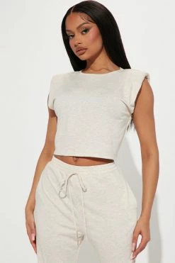 Fashion Nova Loungewear Pant Sets Life Of Leisure Jogger Set - Oatmeal