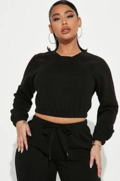 Fashion Nova Loungewear Pant Sets She's Always Chill Jogger Pant Set - Black