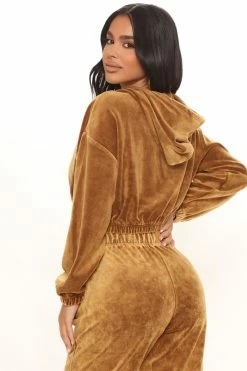 Fashion Nova Stay In With Me Cropped Hoodie - Brown Hoodies & Sweatshirts