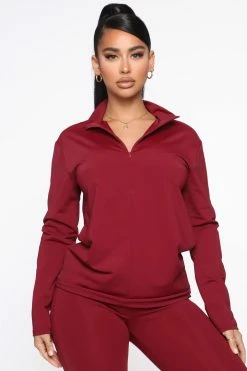 Fashion Nova The West Lounge Set - Burgundy Loungewear Sets