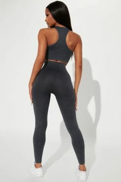 Fashion Nova Soundbath Sessions Legging Set - Black Loungewear Sets