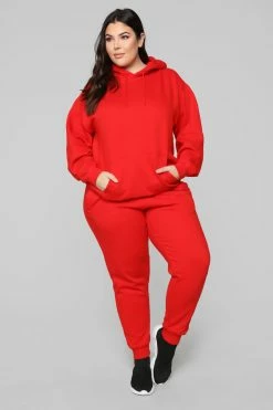 Fashion Nova Hoodies & Sweatshirts Stole Your Boyfriend's Oversized Hoodie - Red