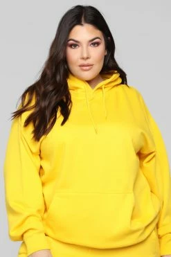 Fashion Nova Stole Your Boyfriend's Oversized Hoodie - Yellow