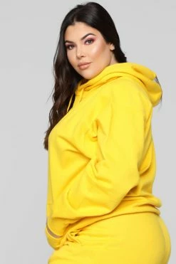 Fashion Nova Stole Your Boyfriend's Oversized Hoodie - Yellow