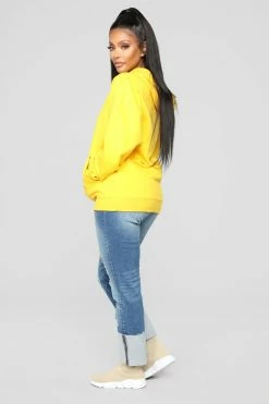Fashion Nova Stole Your Boyfriend's Oversized Hoodie - Yellow