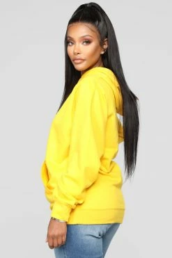 Fashion Nova Stole Your Boyfriend's Oversized Hoodie - Yellow