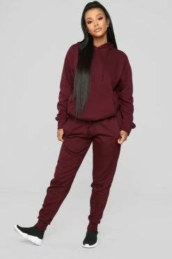 Fashion Nova Hoodies & Sweatshirts Stole Your Boyfriend's Oversized Hoodie - Burgundy