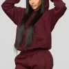 Fashion Nova Hoodies & Sweatshirts Stole Your Boyfriend's Oversized Hoodie - Burgundy