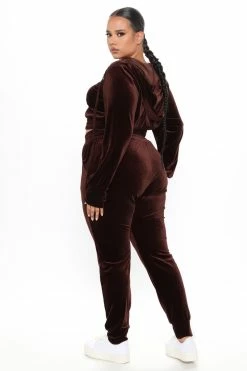 Fashion Nova Loungewear Sets Down To Lounge Pant Set - Brown