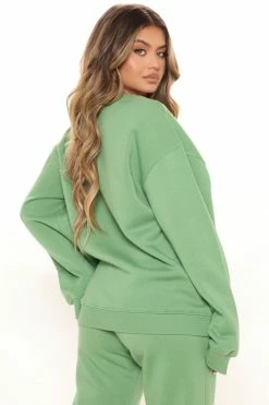 Fashion Nova New Members Club Jogger Set - Green Loungewear Sets