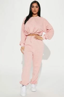 Fashion Nova Let Me Relax Jogger Set - Pink