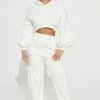 Fashion Nova Chill Days Cargo Pant Set - White
