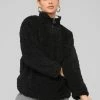 Fashion Nova Karmen Fuzzy Jacket - Black