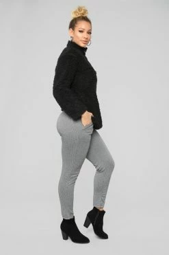 Fashion Nova Karmen Fuzzy Jacket - Black