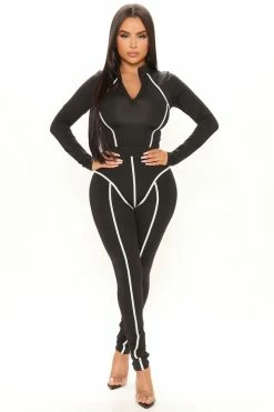 Fashion Nova Loungewear Sets No Time To Waste Legging Set - Black