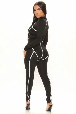 Fashion Nova Loungewear Sets No Time To Waste Legging Set - Black