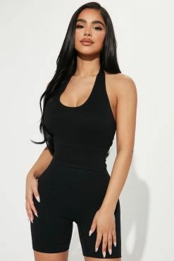 Fashion Nova Feels Sensational Biker Short Set - Black