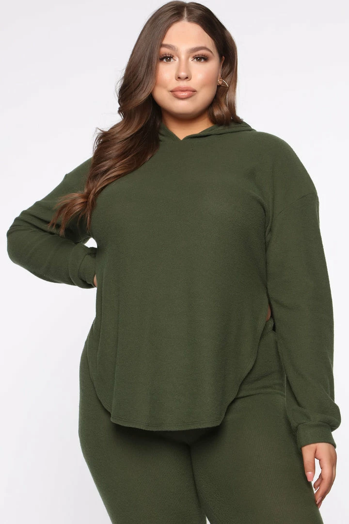 Fashion Nova Loungewear Sets Cutting Corners Legging Set - Olive