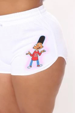 Fashion Nova Loungewear Shorts Seeing Double Gerald Short - White