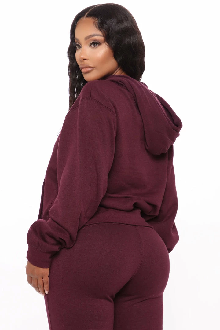 Fashion Nova Look Again Hoodie - Plum Hoodies & Sweatshirts