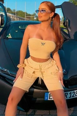 Fashion Nova Loungewear Shorts 90's Move Boyfriend Sweatshort - Yellow