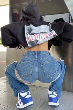 Fashion Nova Hoodies & Sweatshirts All Eyes On Me Hoodie - Black