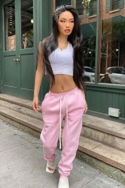Fashion Nova Sweatpants & Joggers Baby Girl Sweatpants - Pink