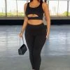Fashion Nova Loungewear Sets Callin' My Name Legging Set - Black