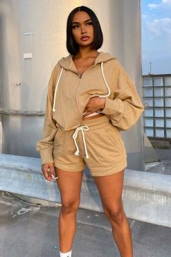 Fashion Nova Loungewear Shorts Care Free Short - Tan