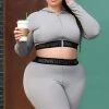 Fashion Nova No Excuses Active Crop Jacket In Sculpt Tech - Grey Hoodies & Sweatshirts