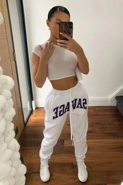 Fashion Nova Sav Sweatpants - White