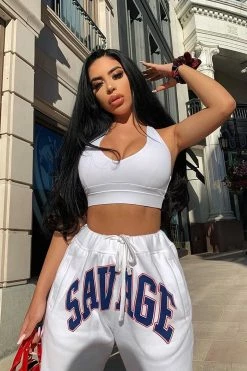 Fashion Nova Sav Sweatpants - White