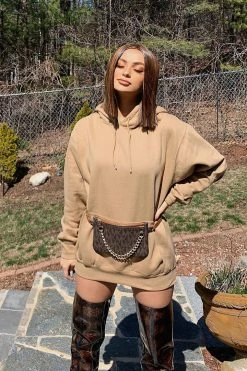 Fashion Nova Stole Your Boyfriend's Oversized Hoodie - Nude