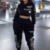 Fashion Nova Sweatpants & Joggers Taking Over Sweatpants - Black
