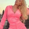 Fashion Nova The OG Trendsetter Velour Short Set - Neon Pink