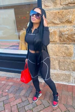 Fashion Nova Weekend Warrior Pant Set - Black Loungewear Sets