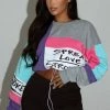 Fashion Nova Hoodies & Sweatshirts Written With Love Sweatshirt - Purple/combo